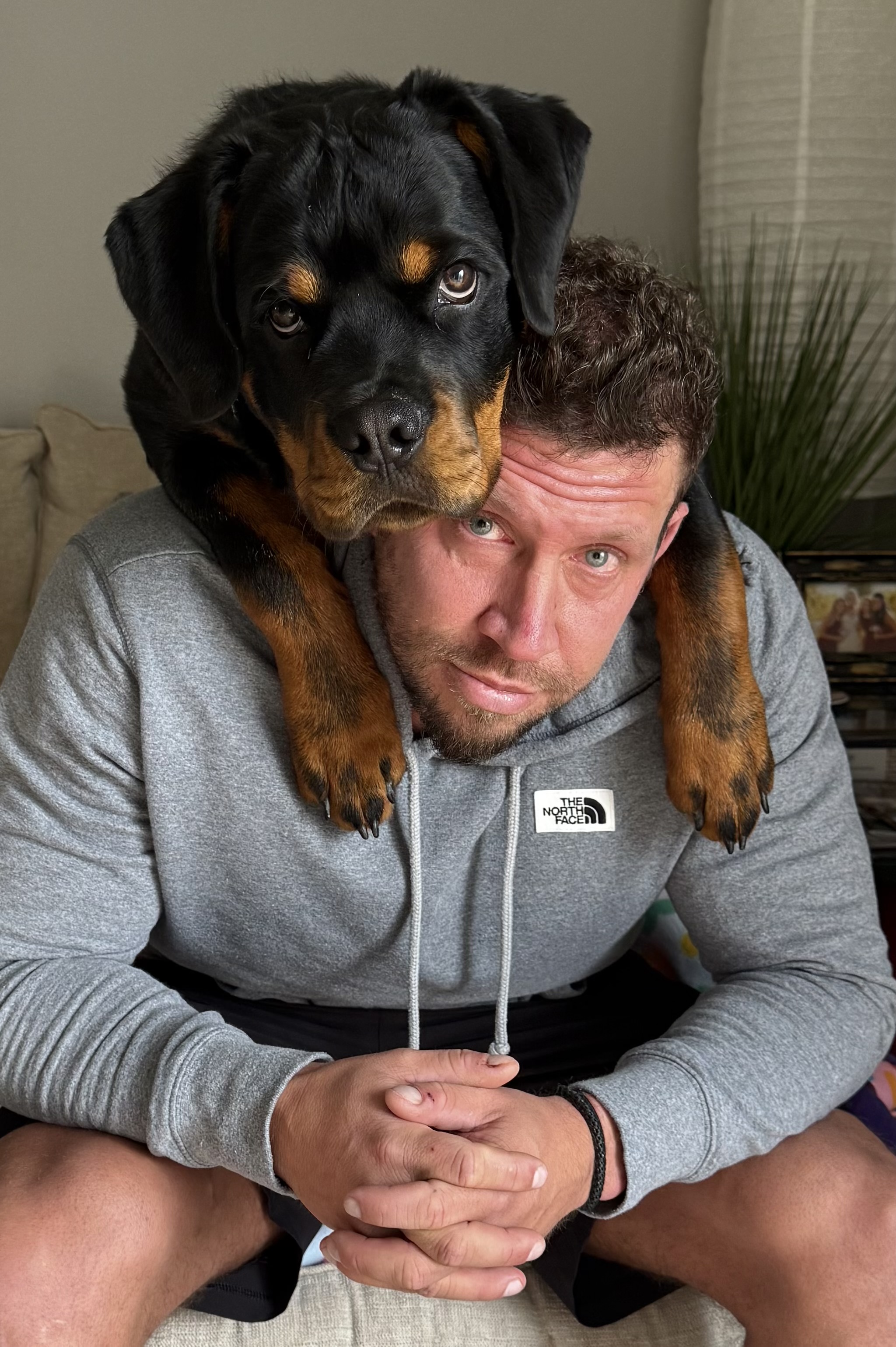 Willie Page working on focus with a young Rottweiler